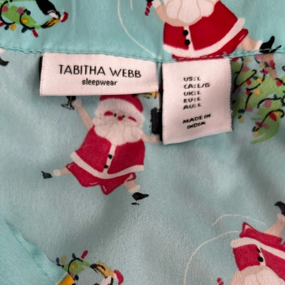 Tabitha Webb Tropical Santa Pajama Set - Like new - Size Large - Picture 3 of 5
